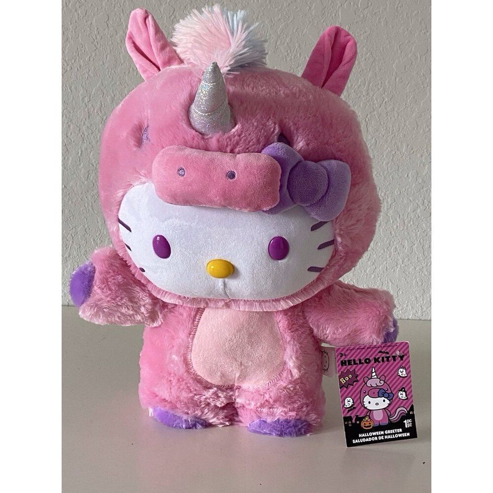 Sanrio Hello Kitty Halloween Pink Unicorn Porch Door Greeter 18” Plush 2025 NEW